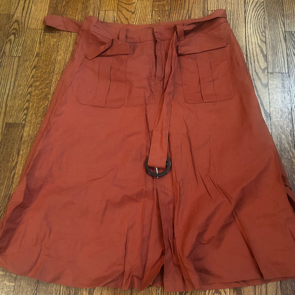 Red A-line skirt from Who What Wear